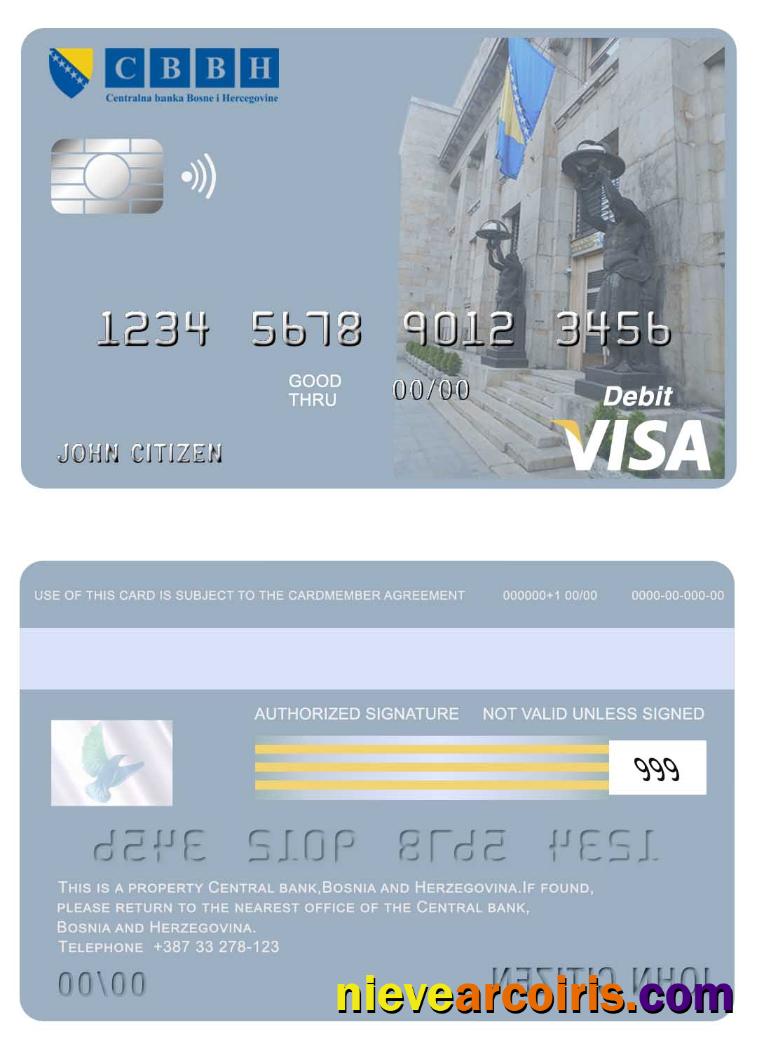 Bosnia and Herzegovina Central bank visa card